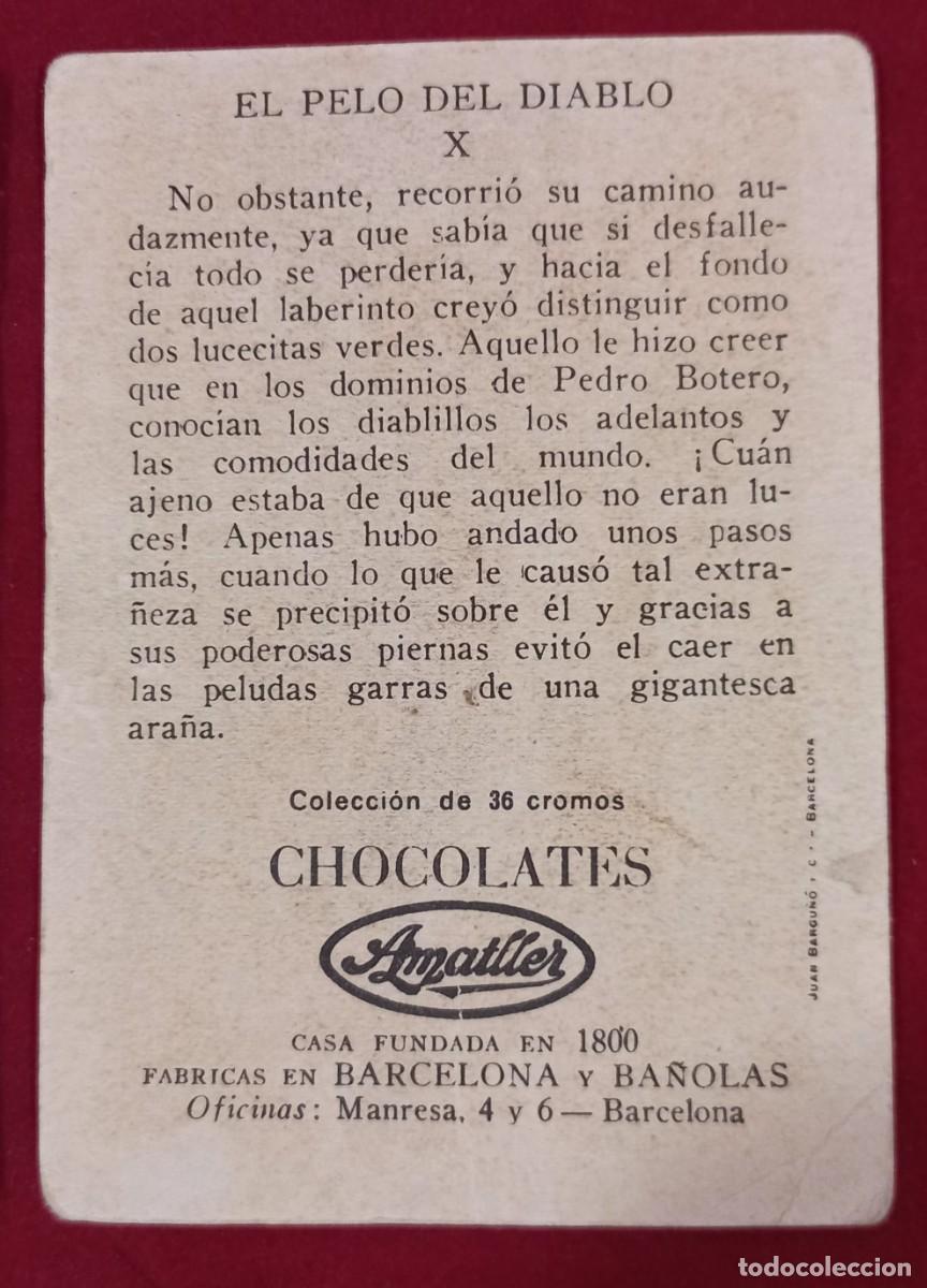 Coleccionismo cromos antiguos: CROMO - EL PELO DEL DIABLO , CHOCOLATES AMATLLER - Foto 5