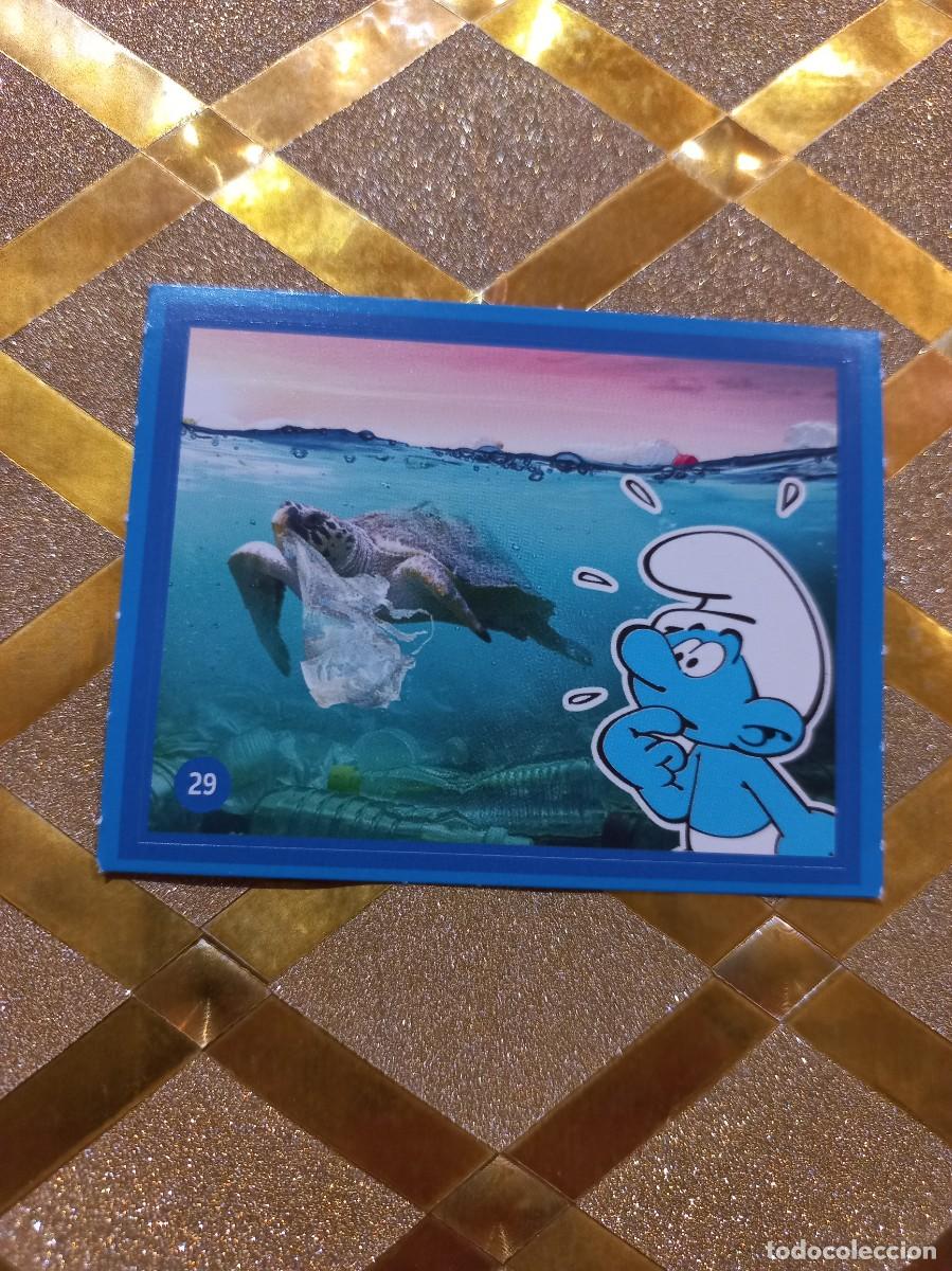 Coleccionismo Cromos antiguos: CROMO NUMERO 29 DE CUIDANDO EL PLANETA CON LOS PITUFOS ALCAMPO !