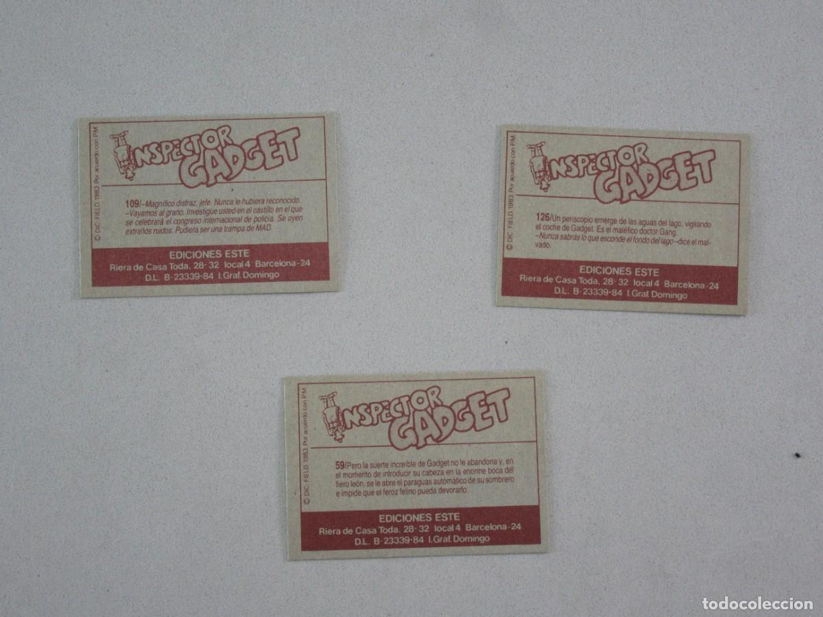 Coleccionismo cromos antiguos: 3 CROMOS INSPECTOR GADGET - Foto 2