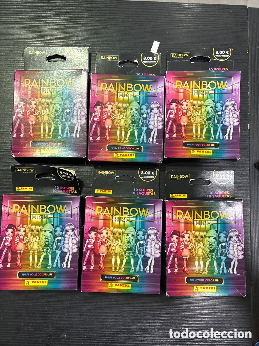 Coleccionismo cromos antiguos: Lote 60 sobres, 6 pack Rainbow High panini (L72) - Foto 1