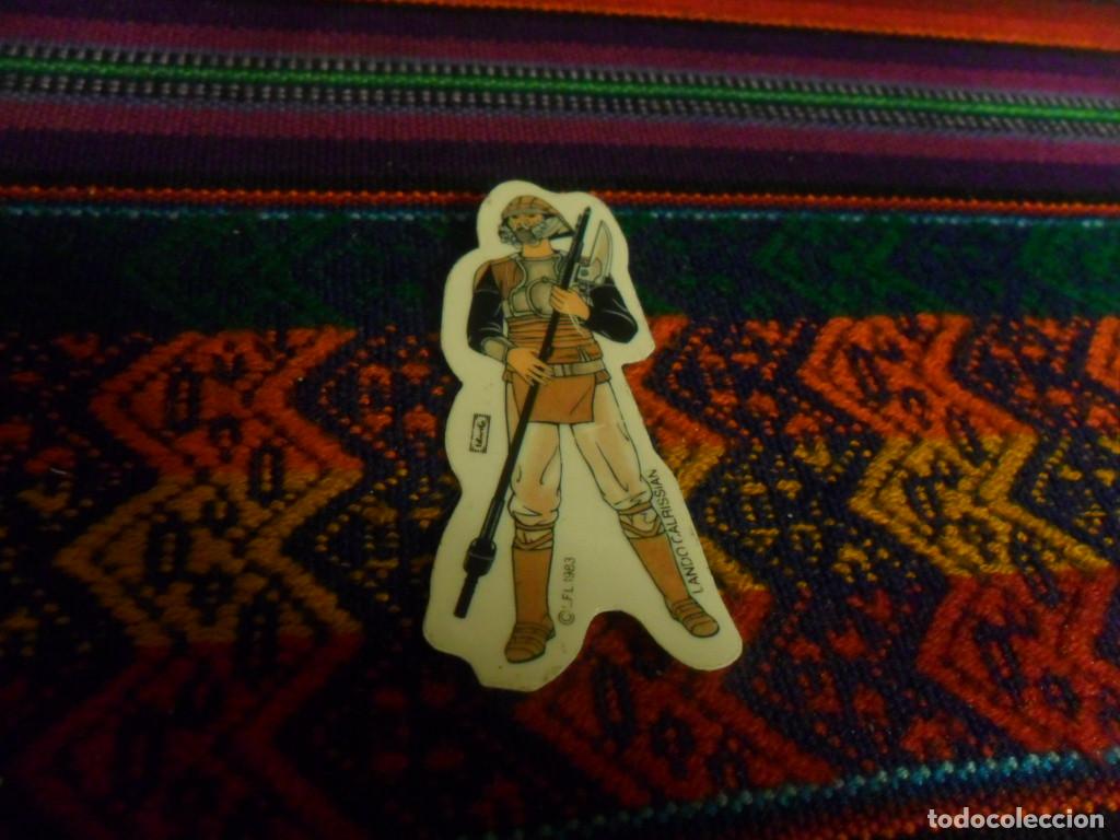 Coleccionismo cromos antiguos: CROMO TROQUELADO LANDO CALRISSIAN STAR WARS EL RETORNO DEL JEDI. PANRICO 1983. DIF&Iacute;CIL.