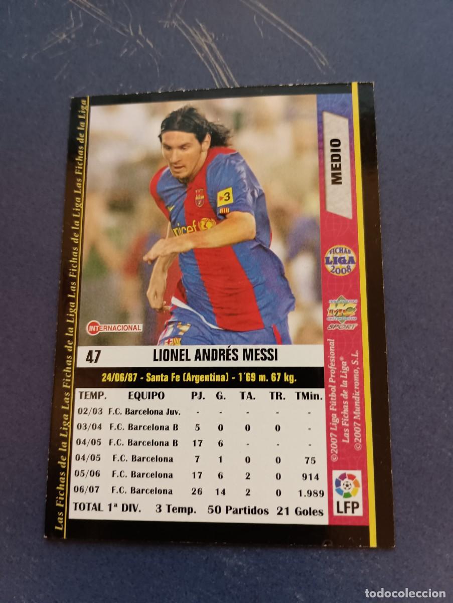 Coleccionismo cromos antiguos: LIONEL MESSI LIGA 2008 - Foto 2