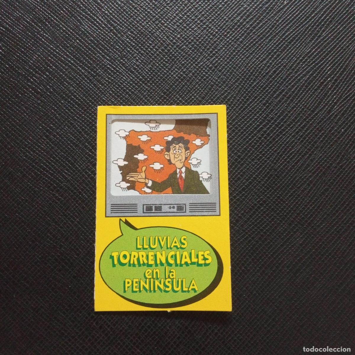 Collectable Antique Stickers: LLUVIAS TORRENCIALES EN LA PENINSULA BOLLYCAO CANAL LOCO CROMO - SIN PEGAR - A91 PG1