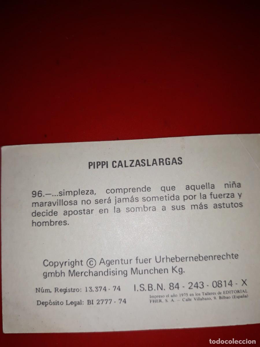 Coleccionismo cromos antiguos: PIPPI CALZASLARGAS cromo # 96 - Foto 2