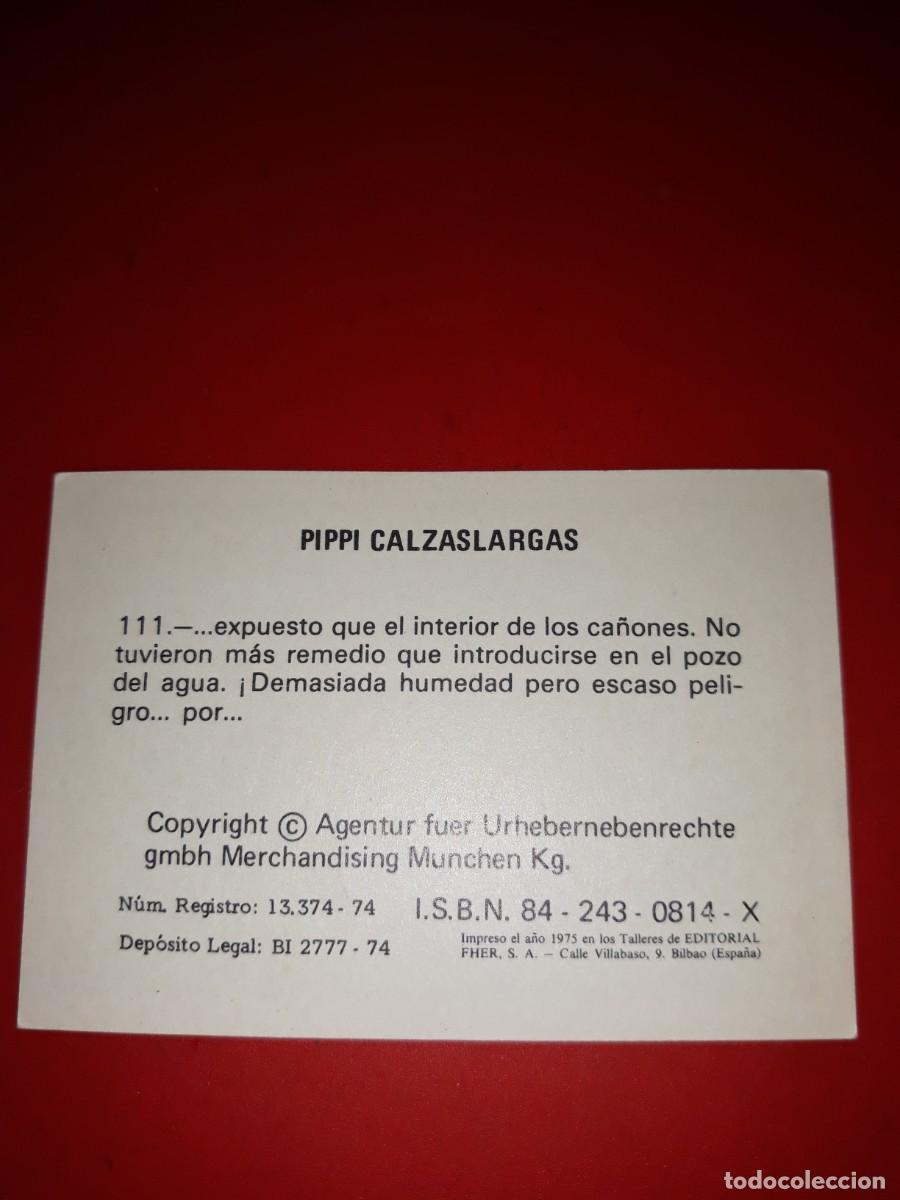 Coleccionismo cromos antiguos: PIPPI CALZASLARGAS cromo # 111 - Foto 2