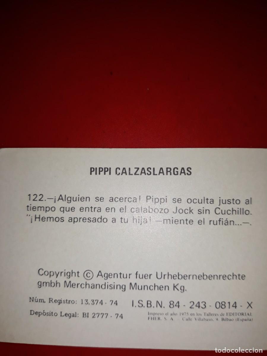 Coleccionismo cromos antiguos: PIPPI CALZASLARGAS cromo # 122 - Foto 2
