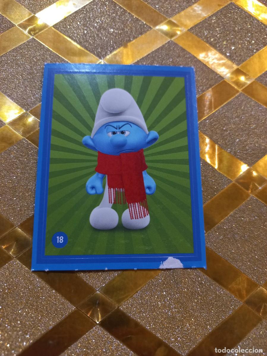 Coleccionismo Cromos antiguos: CROMO NUMERO 18 DE CUIDANDO EL PLANETA CON LOS PITUFOS ALCAMPO !