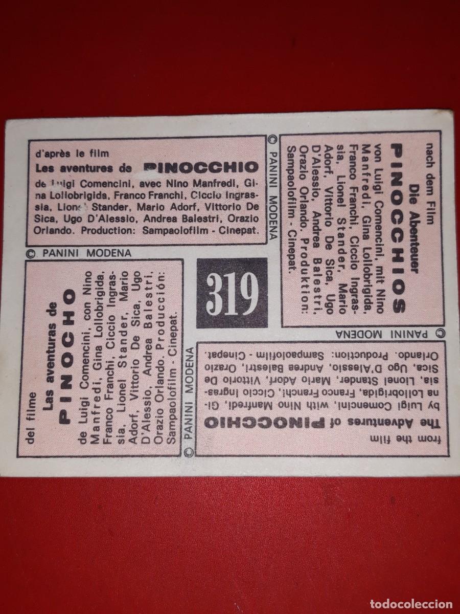 Coleccionismo cromos antiguos: PINOCHO cromo n&uacute;mero 319 - Foto 2
