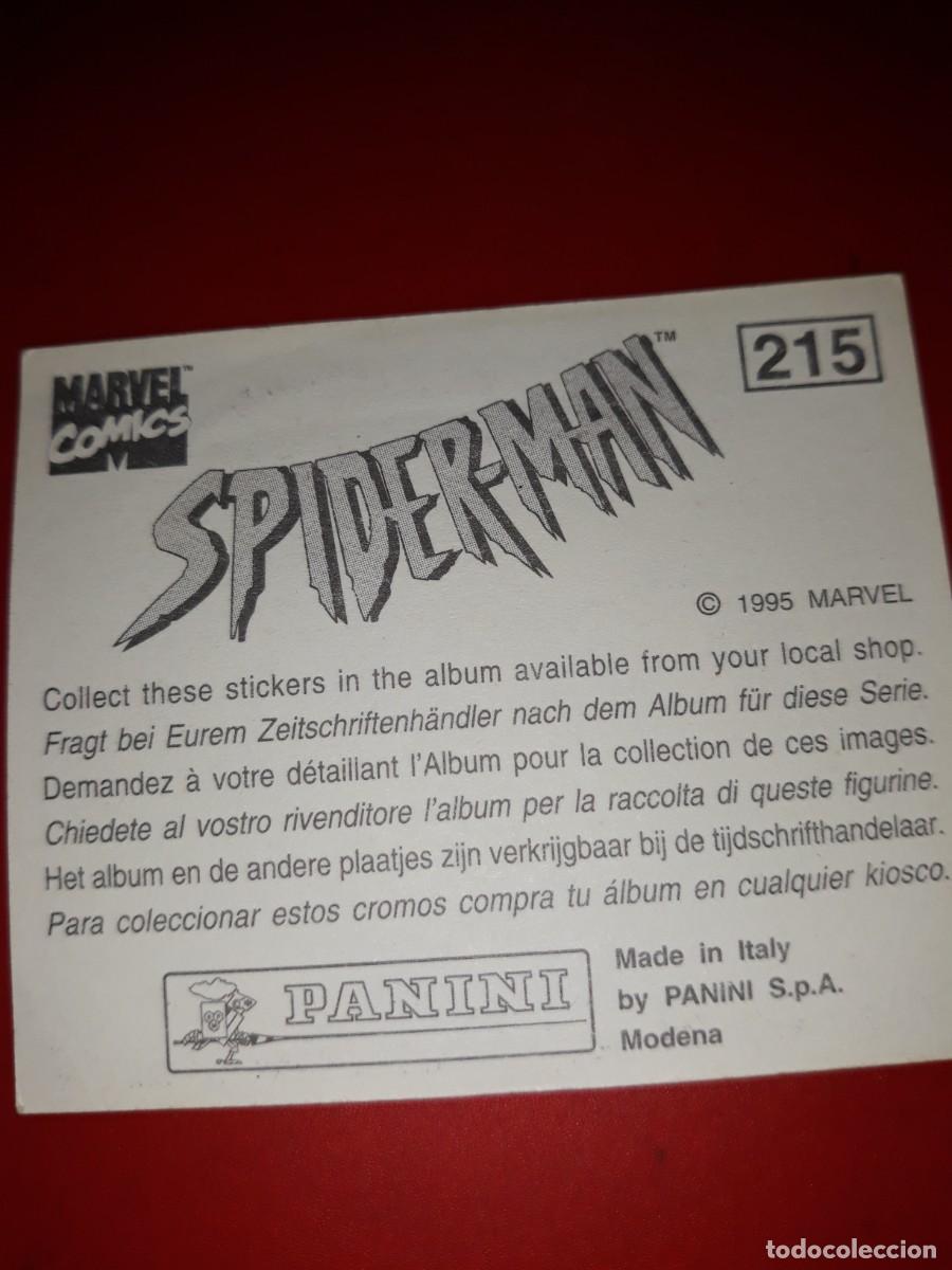 Coleccionismo cromos antiguos: SPIDERMAN Panini 1985 cromo # 215 - Foto 2