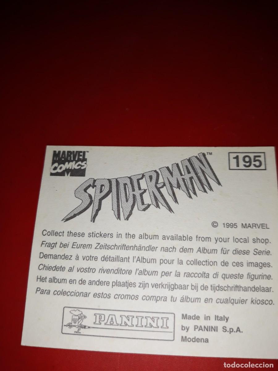 Coleccionismo cromos antiguos: SPIDERMAN Panini 1985 cromo # 195 - Foto 2