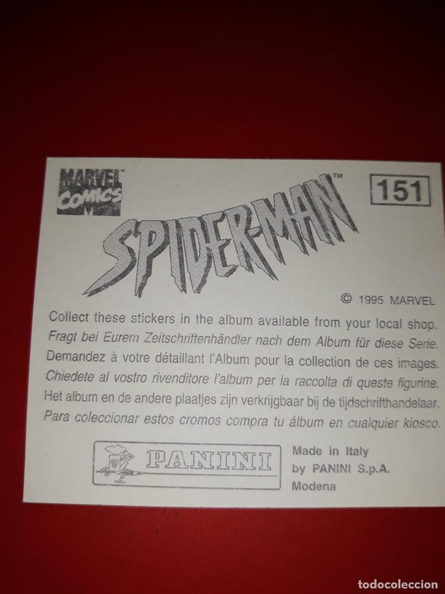 Coleccionismo cromos antiguos: SPIDERMAN Panini 1985 cromo # 151 - Foto 2