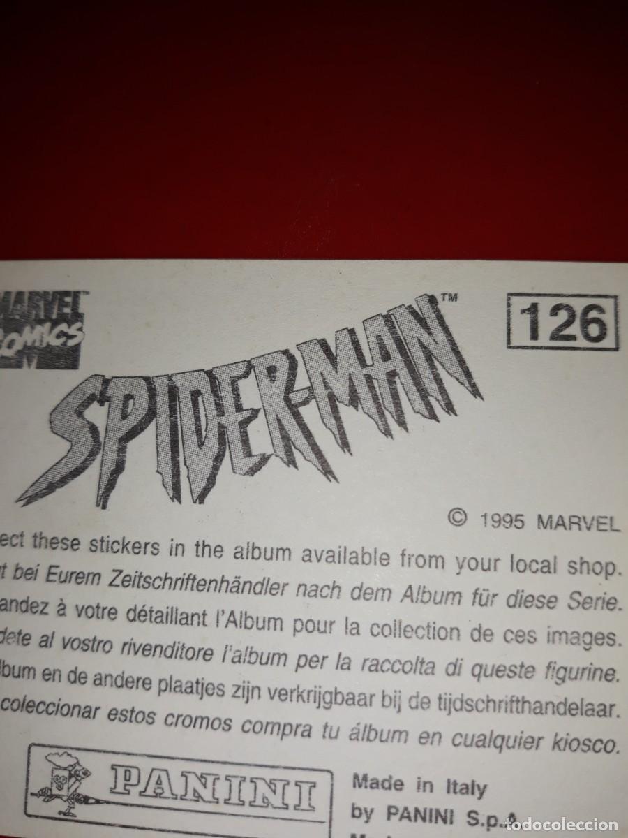 Coleccionismo cromos antiguos: SPIDERMAN Panini 1985 cromo #126 - Foto 2