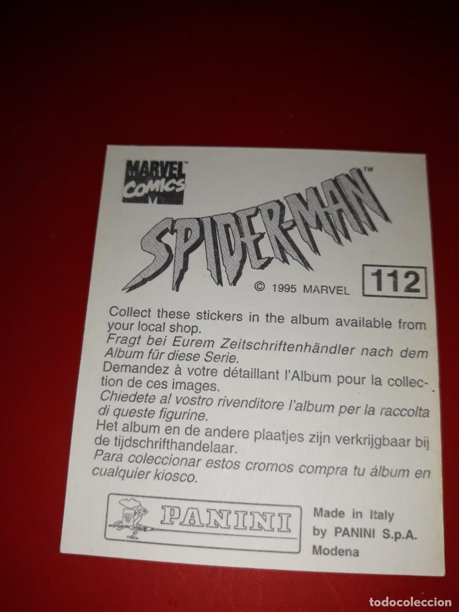 Coleccionismo cromos antiguos: SPIDERMAN Panini 1985 cromo # 112 - Foto 2