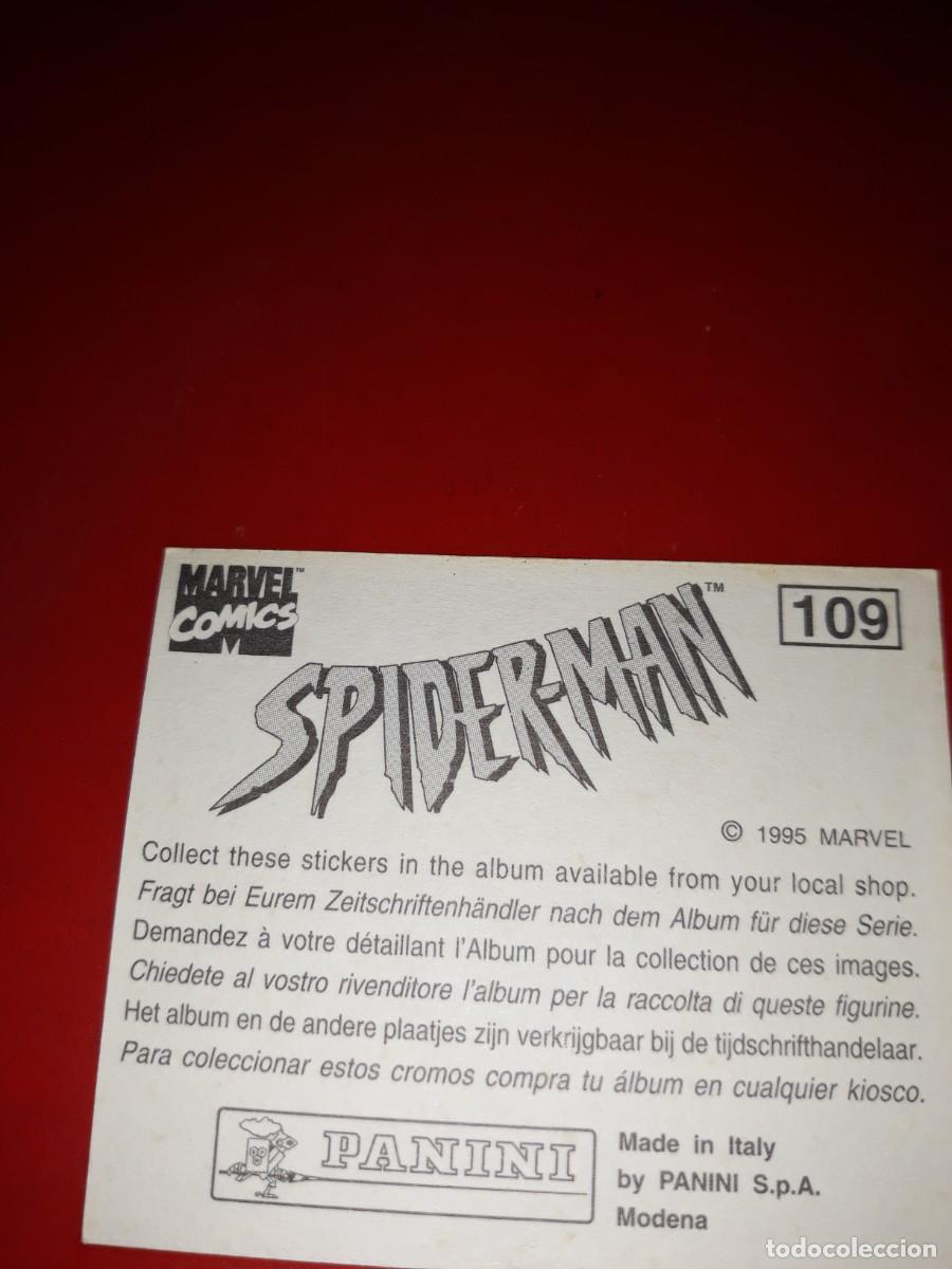 Coleccionismo cromos antiguos: SPIDERMAN Panini 1985 cromo # 109 - Foto 2