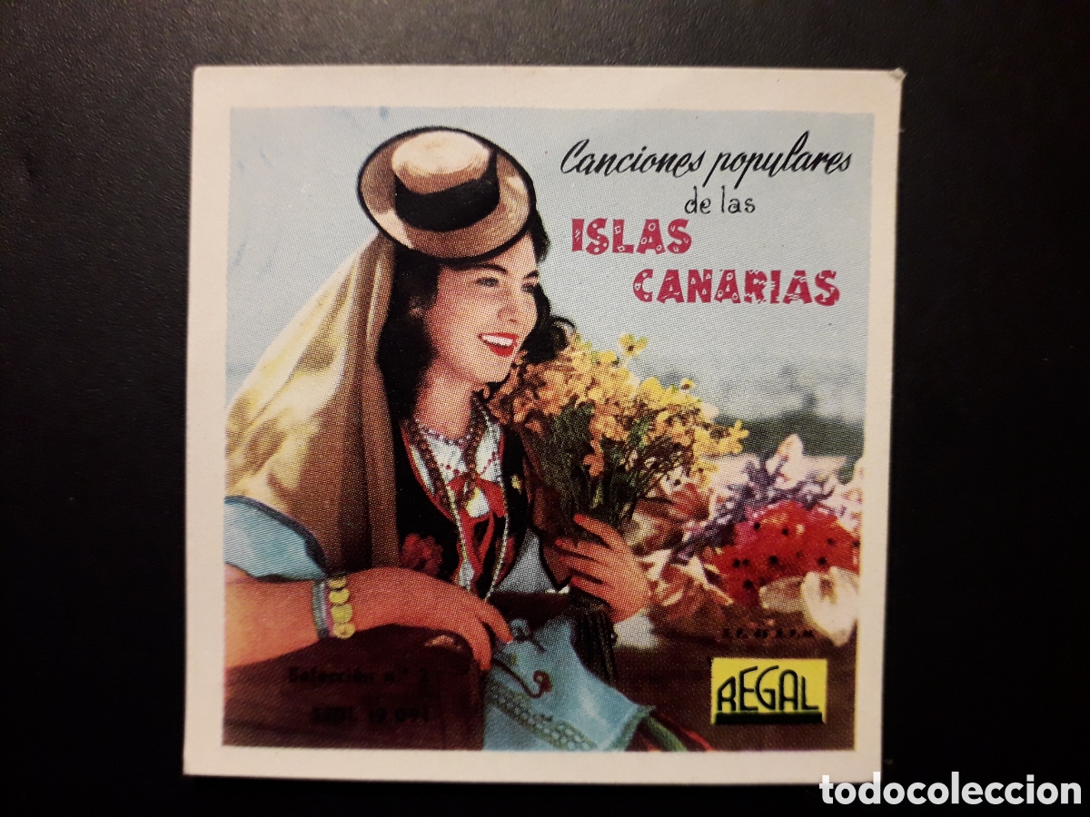 Collectionnisme Cartes &agrave; collectionner anciennes: CANCIONES POPULARES ISLAS CANARIAS N&deg; 82 ALBUM DISC-CROM 1960 SIN PEGAR PEDIDO M&Iacute;NIMO 3&euro;