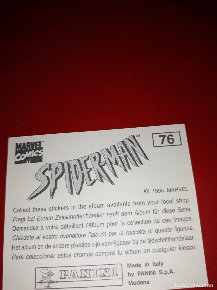 Coleccionismo cromos antiguos: SPIDERMAN Panini 1985 cromo # 76 - Foto 2