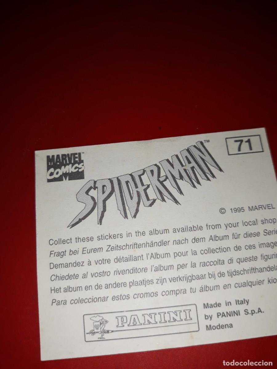 Coleccionismo cromos antiguos: SPIDERMAN Panini 1985 cromo # 71 - Foto 2