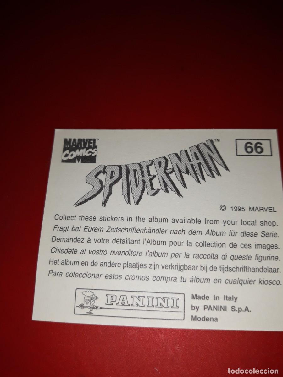 Coleccionismo cromos antiguos: SPIDERMAN Panini 1985 cromo # 66 - Foto 2