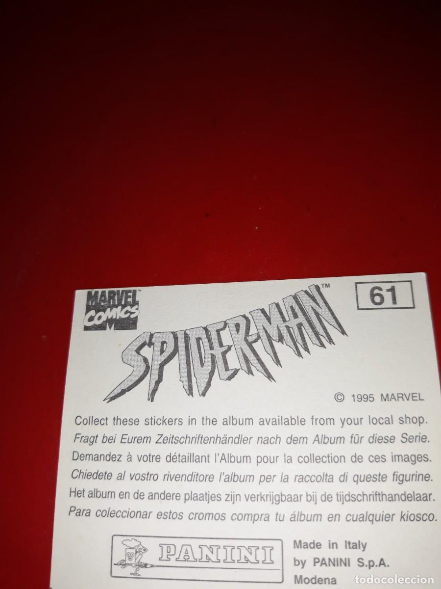 Coleccionismo cromos antiguos: SPIDERMAN Panini 1985 cromo # 61 - Foto 2