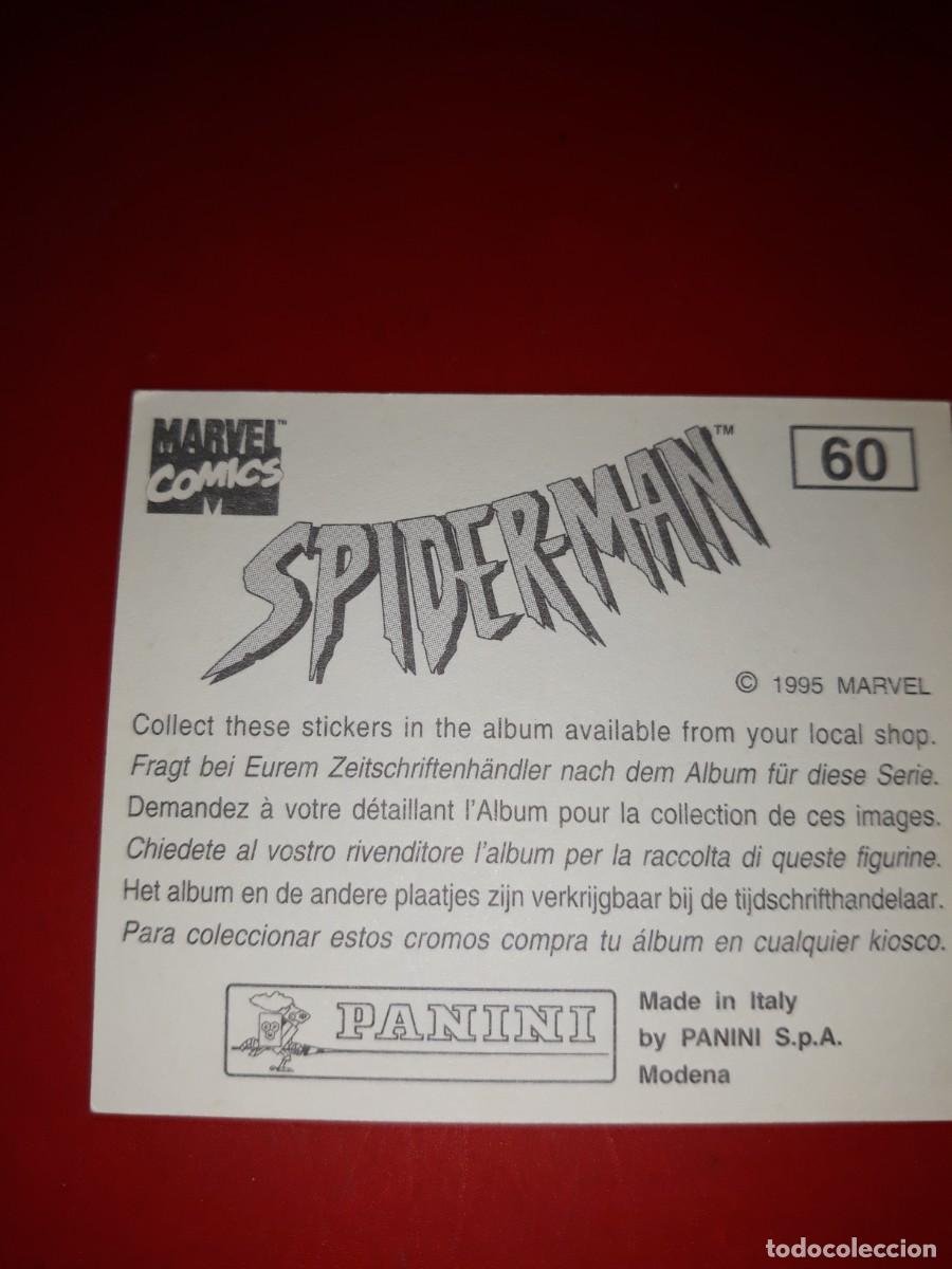 Coleccionismo cromos antiguos: SPIDERMAN Panini 1985 cromo # 60 - Foto 2