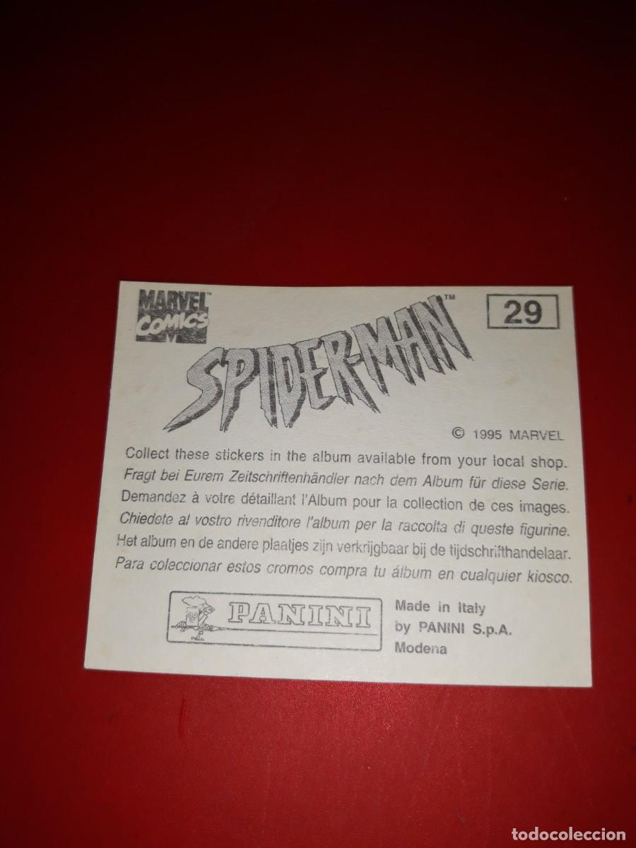 Coleccionismo cromos antiguos: SPIDERMAN Panini 1985 cromo # 29 - Foto 2