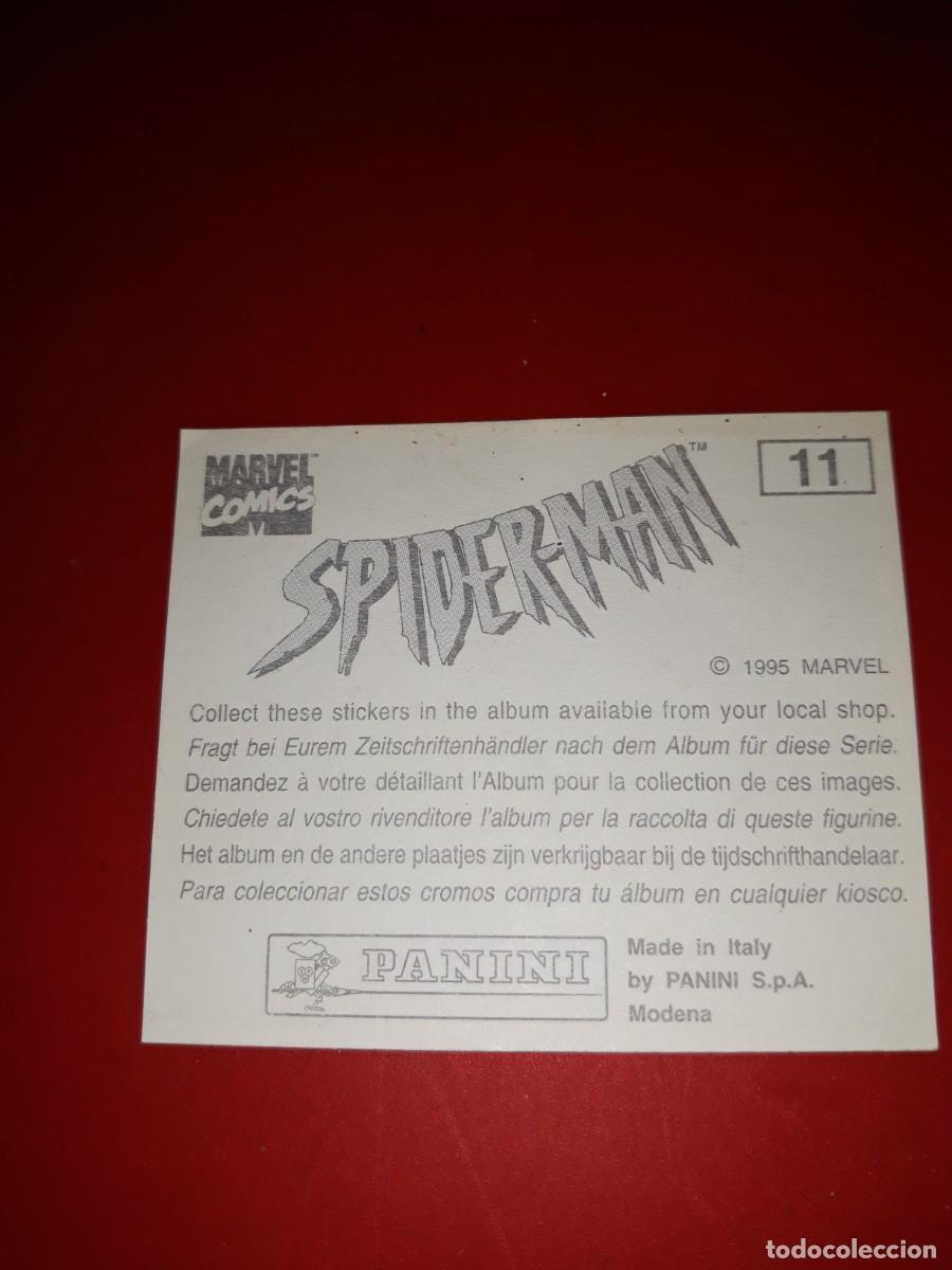 Coleccionismo cromos antiguos: SPIDERMAN Panini 1985 cromo #11 - Foto 2