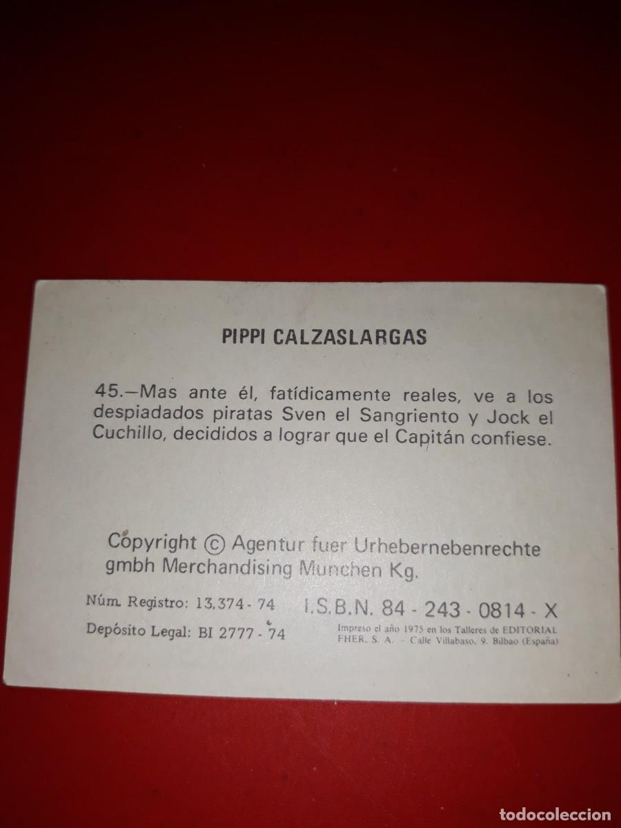 Coleccionismo cromos antiguos: PIPPI CALZASLARGAS cromo # 45 - Foto 2