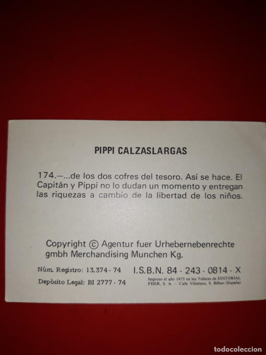 Coleccionismo cromos antiguos: PIPPI CALZASLARGAS cromo # 174 - Foto 2