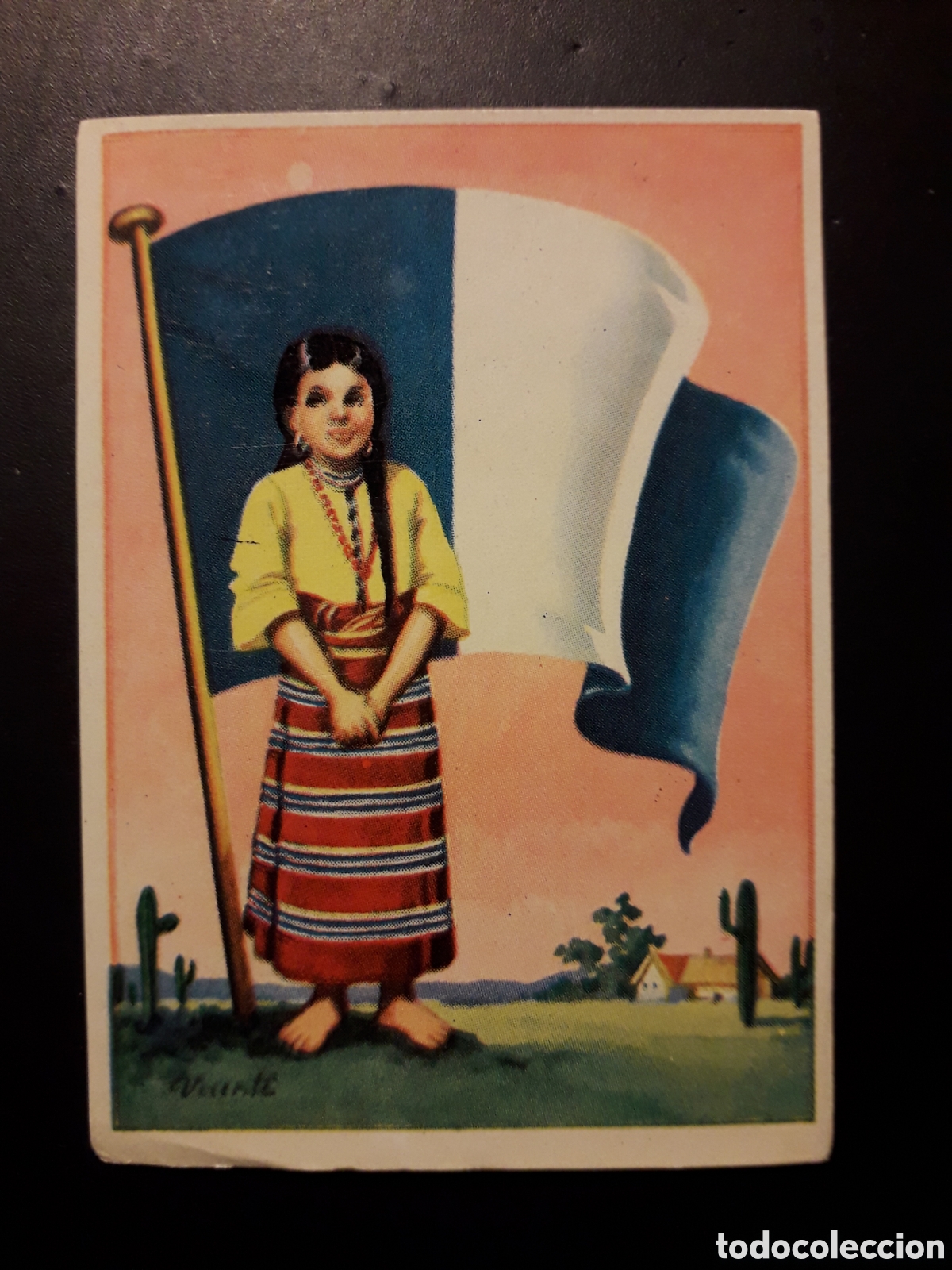 Collectionnisme Cartes &agrave; collectionner anciennes: GUATEMALA BANDERAS DEL UNIVERSO N&deg; 43 ED BRUGUERA 1956 SIN PEGAR, CACTUS PEDIDO M&Iacute;NIMO 3&euro;