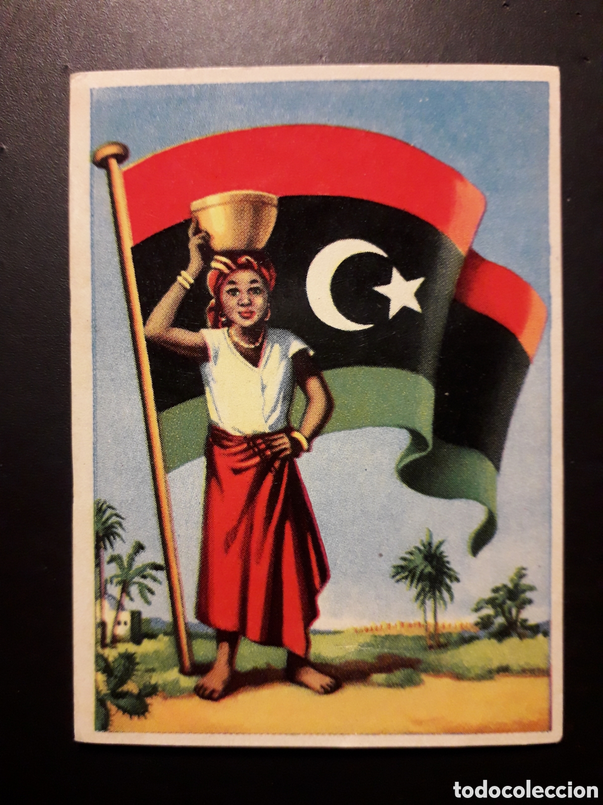Sammeln alte Sammelbilder: LIBIA BANDERAS DEL UNIVERSO N&deg; 108 ED BRUGUERA 1956 SIN PEGAR, CACTUS PEDIDO M&Iacute;NIMO 3&euro;