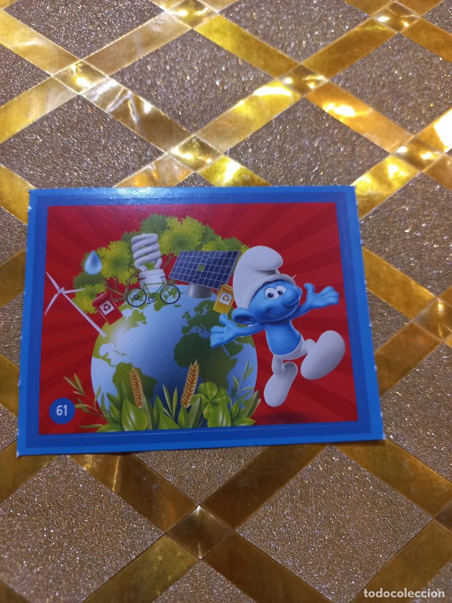 Coleccionismo Cromos antiguos: CROMO NUMERO 61 DE CUIDANDO EL PLANETA CON LOS PITUFOS ALCAMPO !