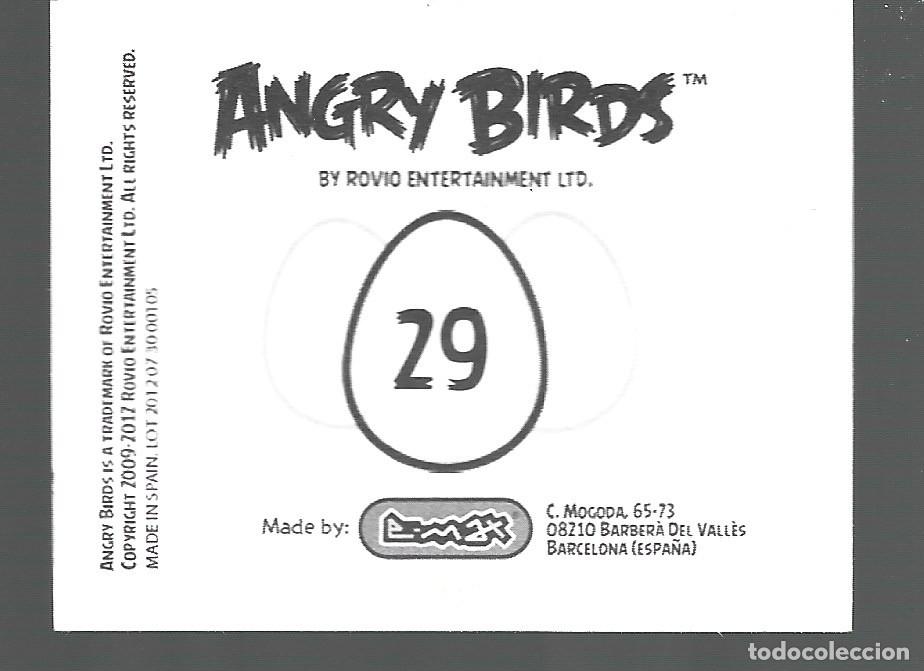 Coleccionismo cromos antiguos: CROMOS DE ANGRY BIRDS DE EMAX N&ordm; 29 - Foto 2