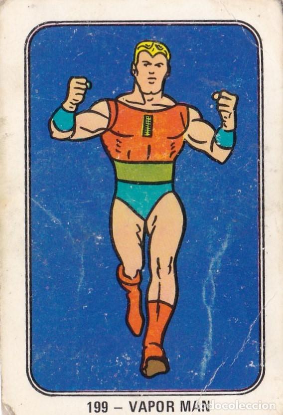 Coleccionismo Cromos antiguos: CROMO 199 VAPOR MAN, ALBUM FESTIVAL HANNA BARBERA, FHER 1971 (SIN PEGAR PERO FATIGADO) VER FOTO