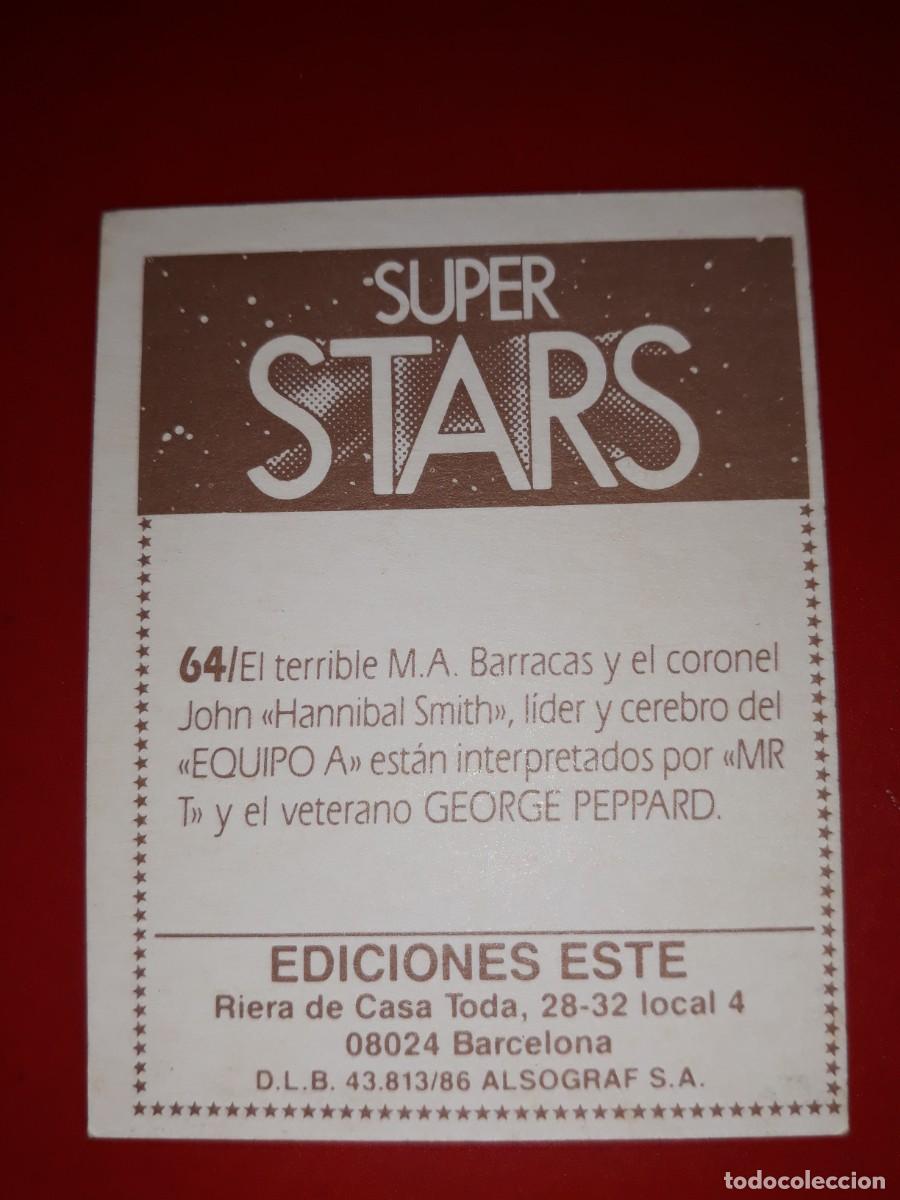 Coleccionismo cromos antiguos: SUPER STARS cromo # 64 - Foto 2