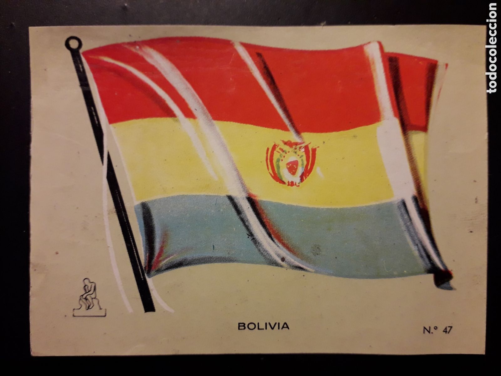 Collectionnisme Cartes &agrave; collectionner anciennes: BOLIVIA BANDERA, N&deg; 47 COLECCI&Oacute;N UNIVERSAL 1962 DESPEGADO PEDIDO M&Iacute;NIMO 3&euro;