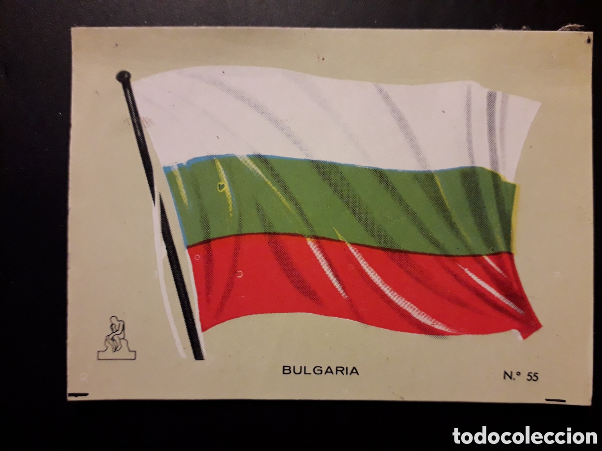 Collectionnisme Cartes &agrave; collectionner anciennes: BULGARIA BANDERA, N&deg; 55 COLECCI&Oacute;N UNIVERSAL 1962 DESPEGADO PEDIDO M&Iacute;NIMO 3&euro;
