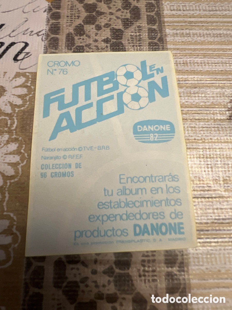 Coleccionismo cromos antiguos: Danone pele sin pegar - Foto 2