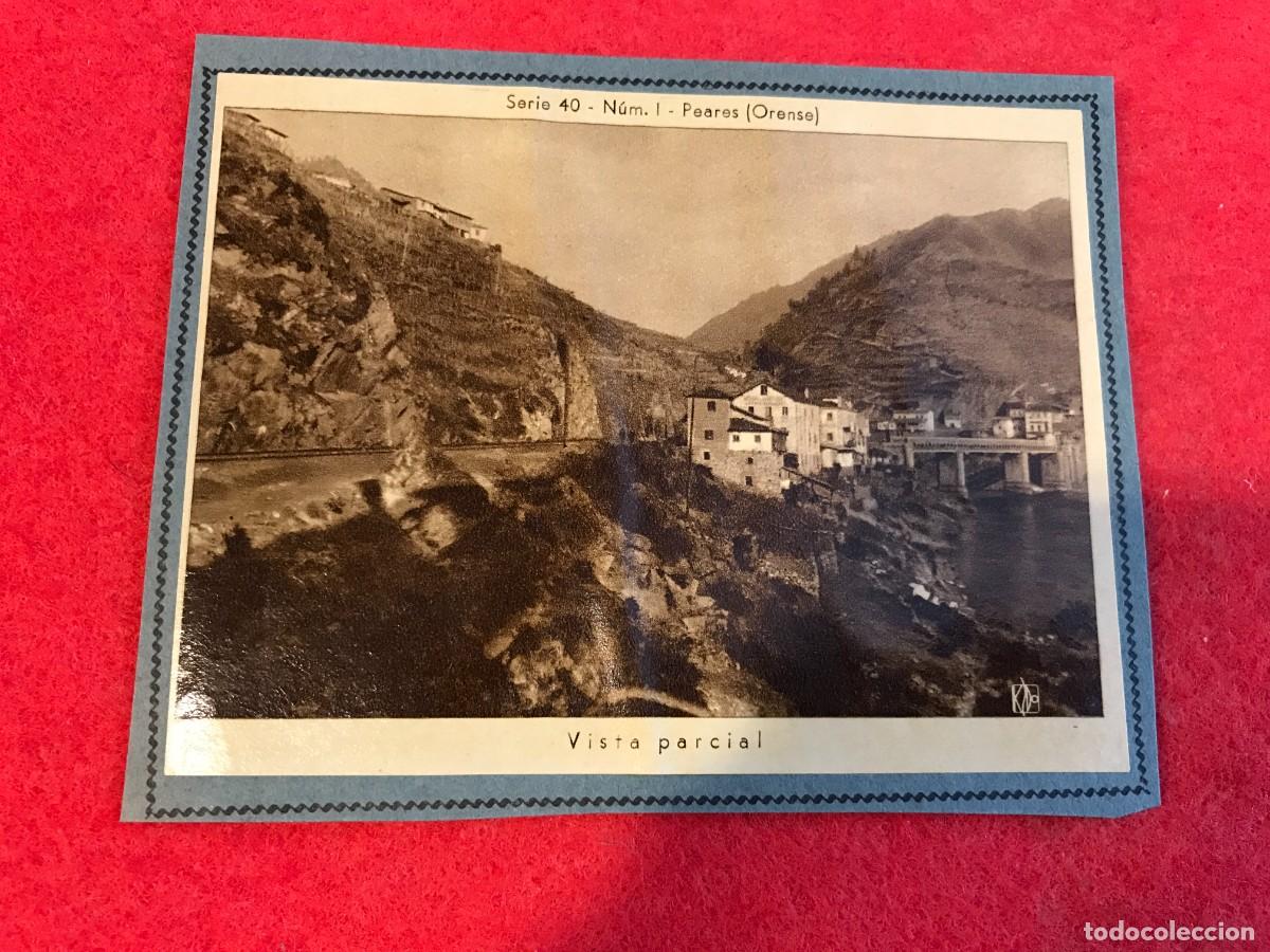 Collectionnisme Cartes &agrave; collectionner anciennes: CROMO DE ESTAMPAS DE GALICIA (KSADO) SERIE 40, N&ordm; 1. PEARES. PEGADO AL CART&Oacute;N ORIGINAL. 12x9cm