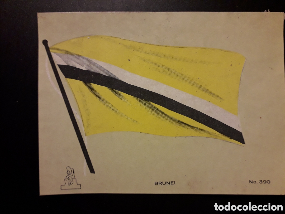 Collectionnisme Cartes &agrave; collectionner anciennes: BRUNEI BANDERA, N&deg; 390 COLECCI&Oacute;N UNIVERSAL 1962 DESPEGADO PEDIDO M&Iacute;NIMO 3&euro;.