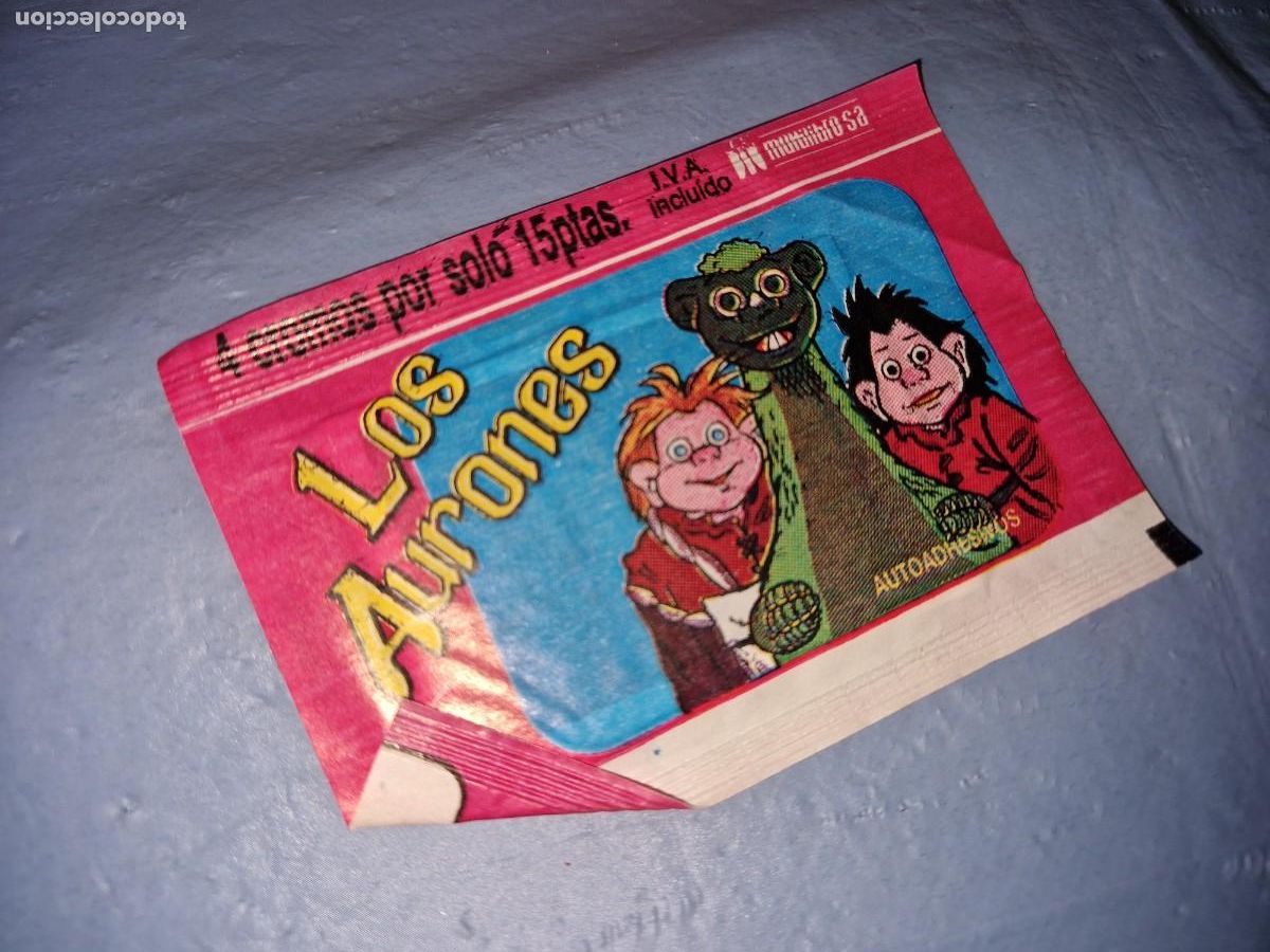 Coleccionismo cromos antiguos: SOBRE DE CROMOS SIN ABRIR LOS AURONES - Foto 1