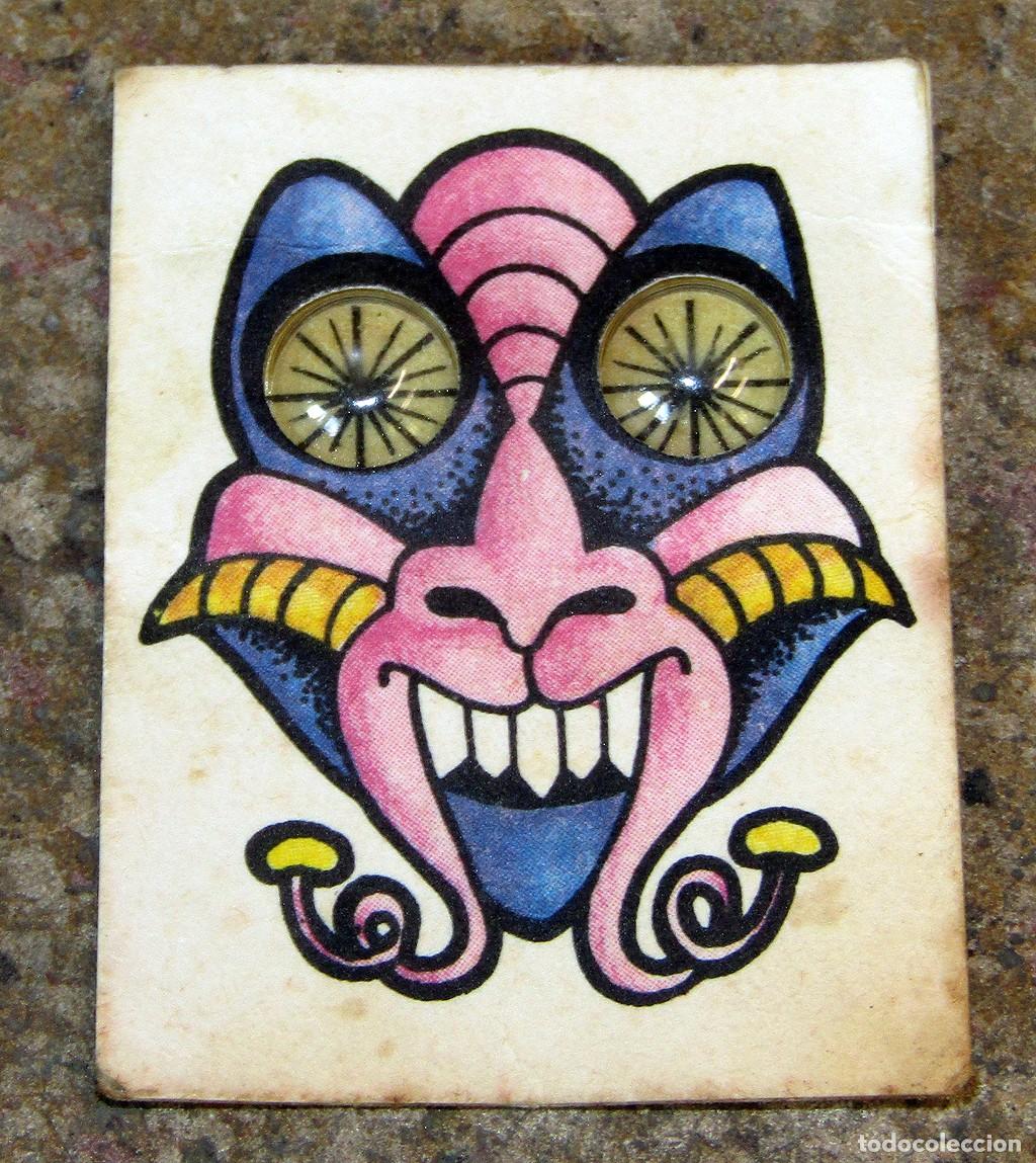 Coleccionismo Cromos antiguos: ANTIGUO CROMO MONTRUO OJOS LOCOS DE PANRICO - NUNCA PEGADO - CON TRASERA
