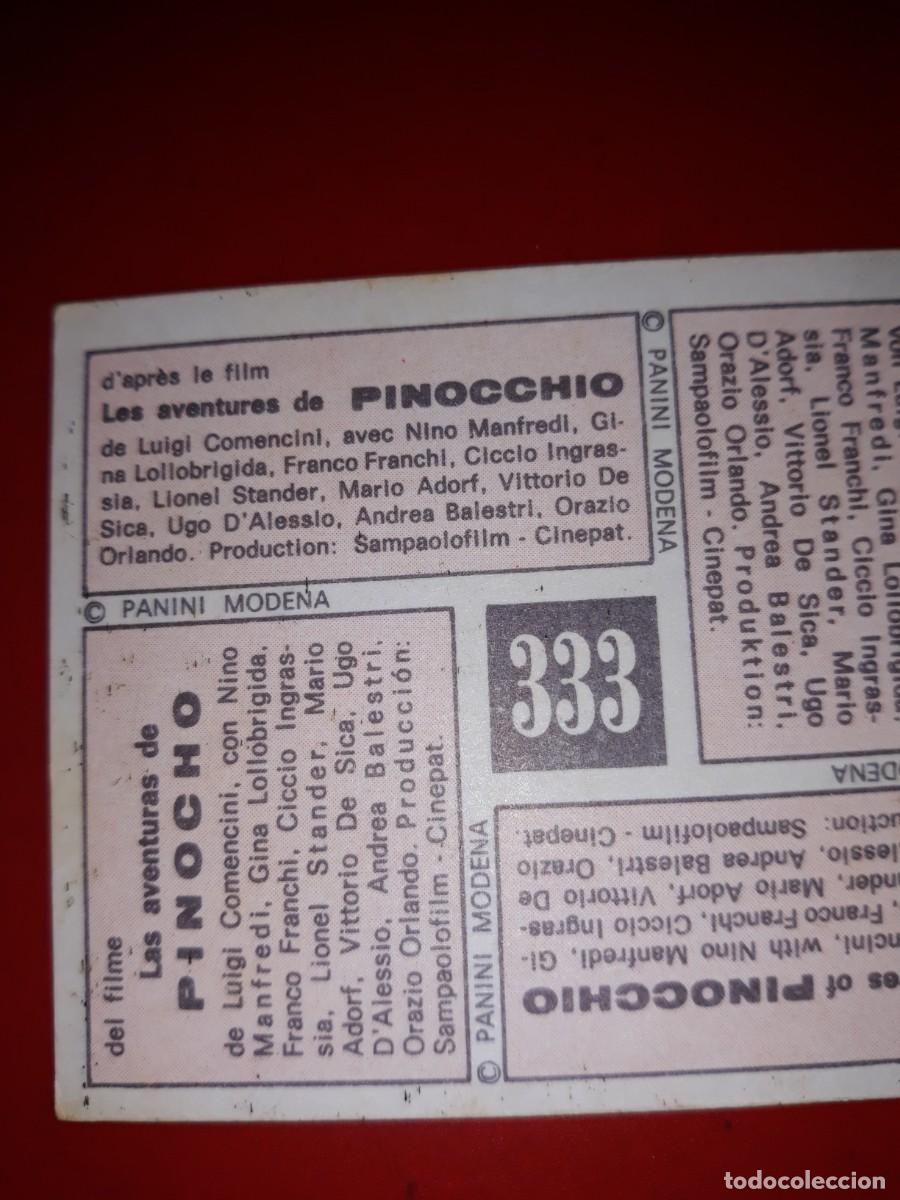 Coleccionismo cromos antiguos: PINOCHO Vulcano # 333 - Foto 2