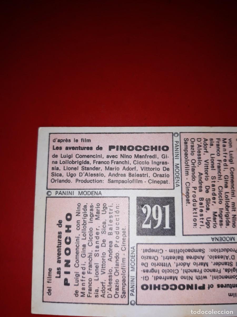 Coleccionismo cromos antiguos: PINOCHO Vulcano # 291 - Foto 2