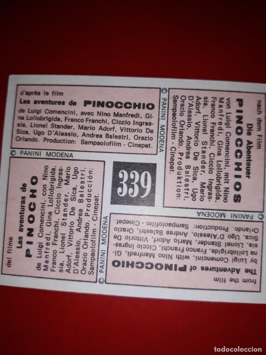 Coleccionismo cromos antiguos: PINOCHO Vulcano # 339 - Foto 2