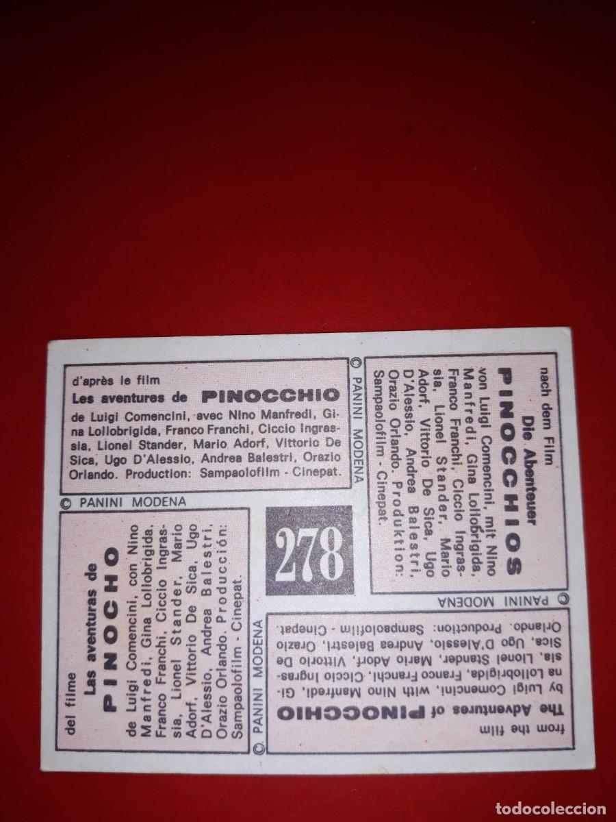 Coleccionismo cromos antiguos: PINOCHO Vulcano # 278 - Foto 2