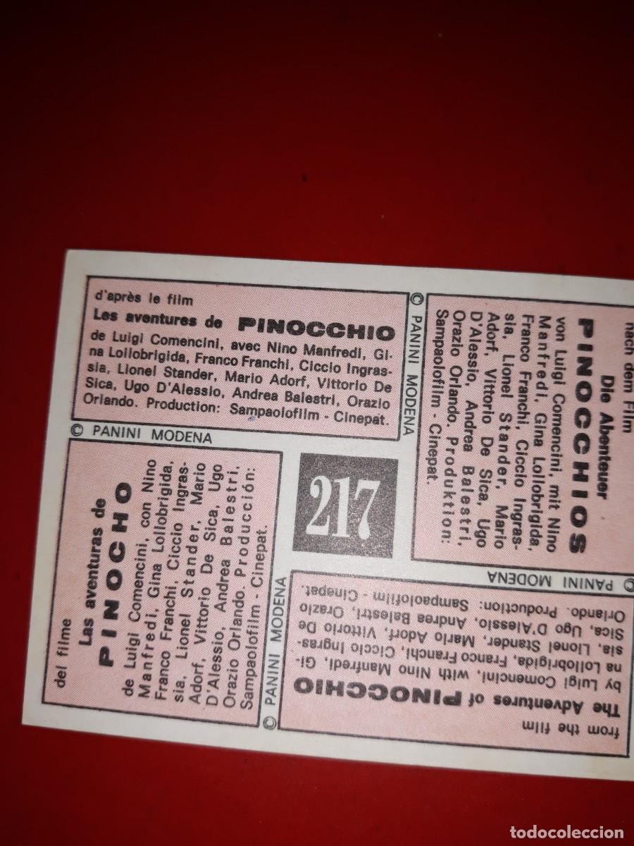 Coleccionismo cromos antiguos: PINOCHO Vulcano # 217 - Foto 2