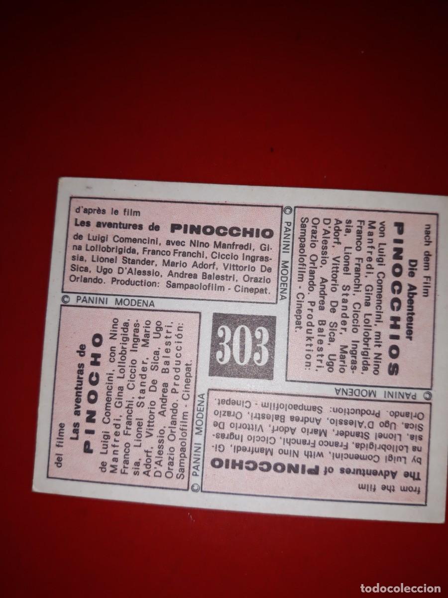 Coleccionismo cromos antiguos: PINOCHO Vulcano # 303 - Foto 2