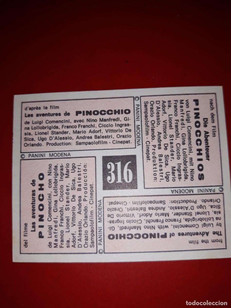 Coleccionismo cromos antiguos: PINOCHO Vulcano # 316 - Foto 2