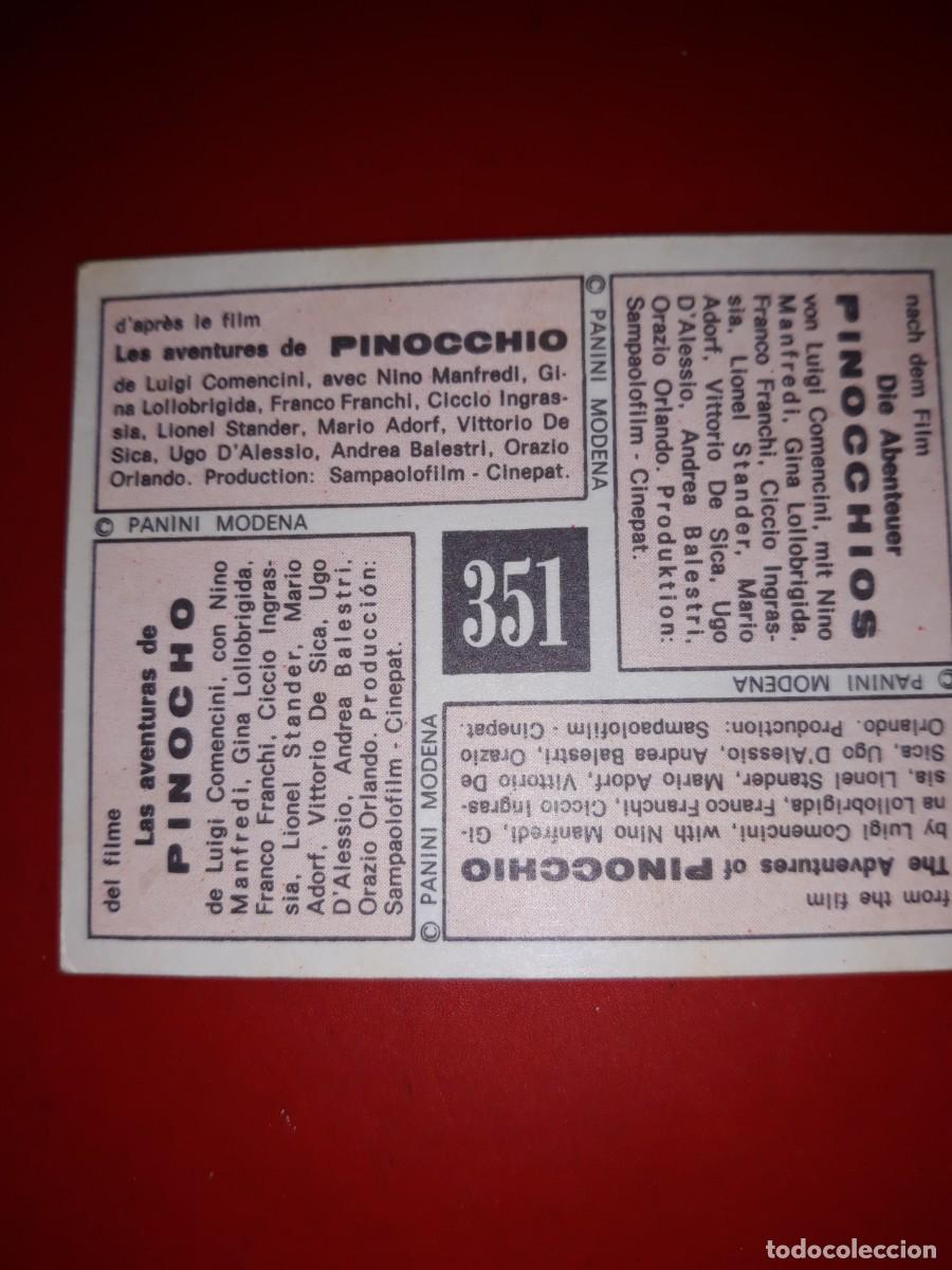 Coleccionismo cromos antiguos: PINOCHO Vulcano # 351 - Foto 2