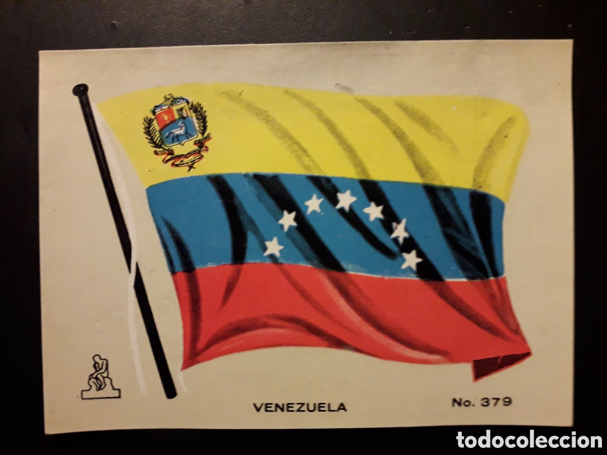 Collectionnisme Cartes &agrave; collectionner anciennes: VENEZUELA BANDERA, N&deg; 379 COLECCI&Oacute;N UNIVERSAL 1962 DESPEGADO PEDIDO M&Iacute;NIMO 3&euro;
